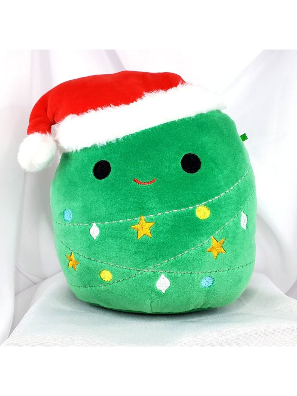 Squishmallows Andy the Christmas Tree Plush With‎ Santa Hat 8 inch Stuffed Toy